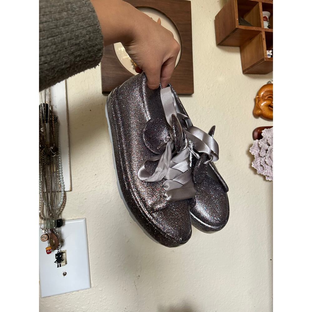 Melissa Disney Glitter Lace Up Jelly Sneakers - Picture 6 of 7